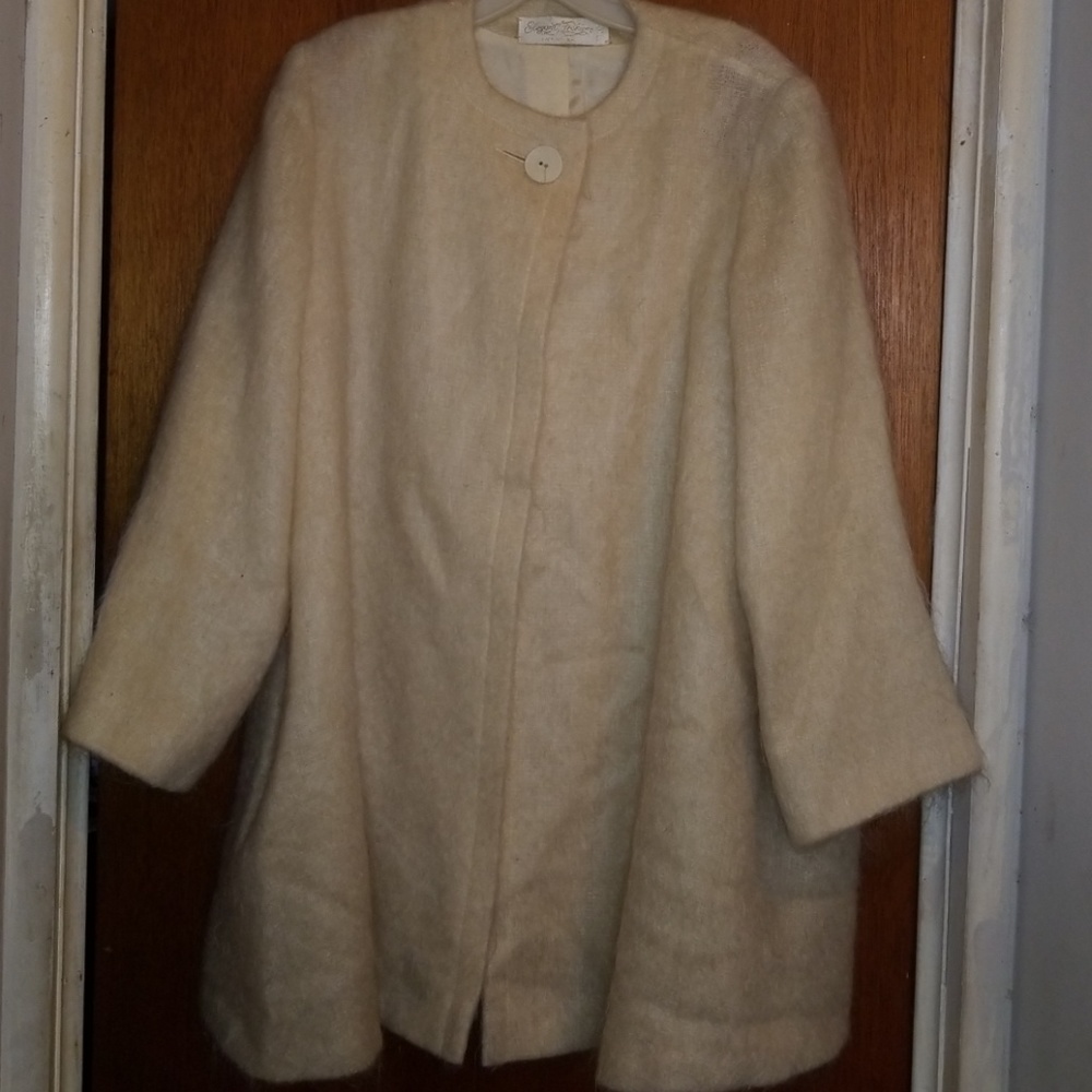 VINTAGE "ELEGANT FASHIONS" MOHAIR WOOL SWING COAT
